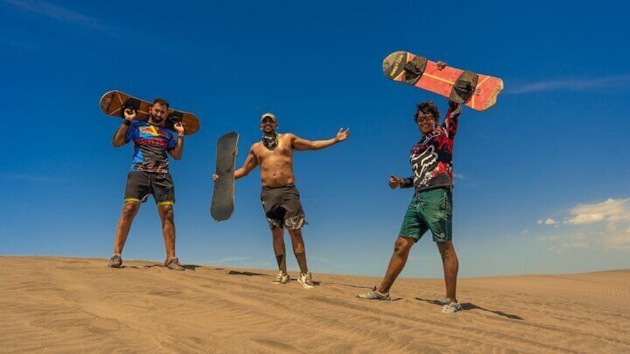 Sandboarding at the Mogote Dunes
