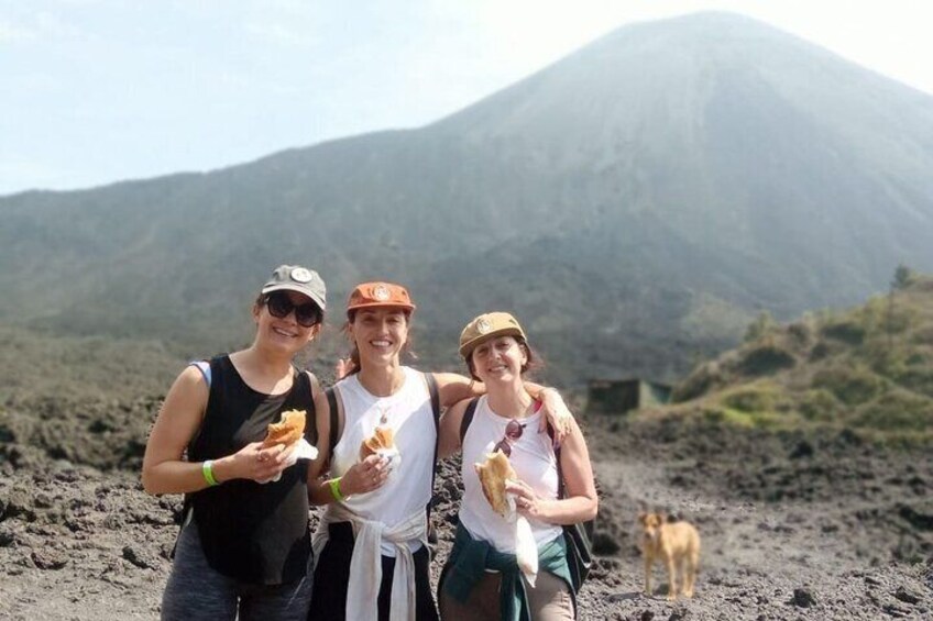 3 Friends exploring Pacaya Volcano