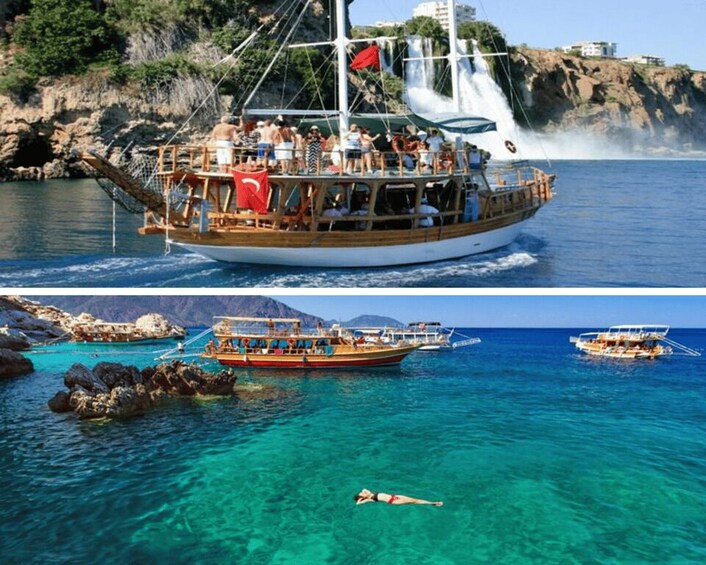 Picture 2 for Activity Antalya: Relax Boat Trip with Lunch to the Duden Waterfall