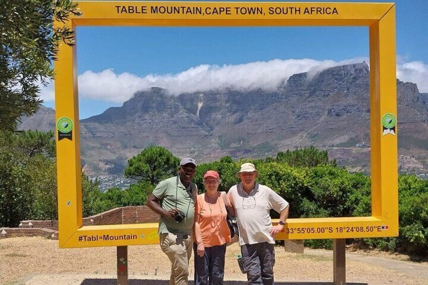 A signal hill, view of one of the wonder of nature, table mountain. Optional.