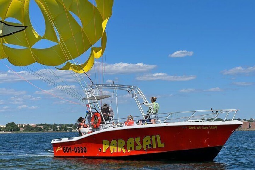 Top of the Line Equipment and USCG certified Parasail Boat