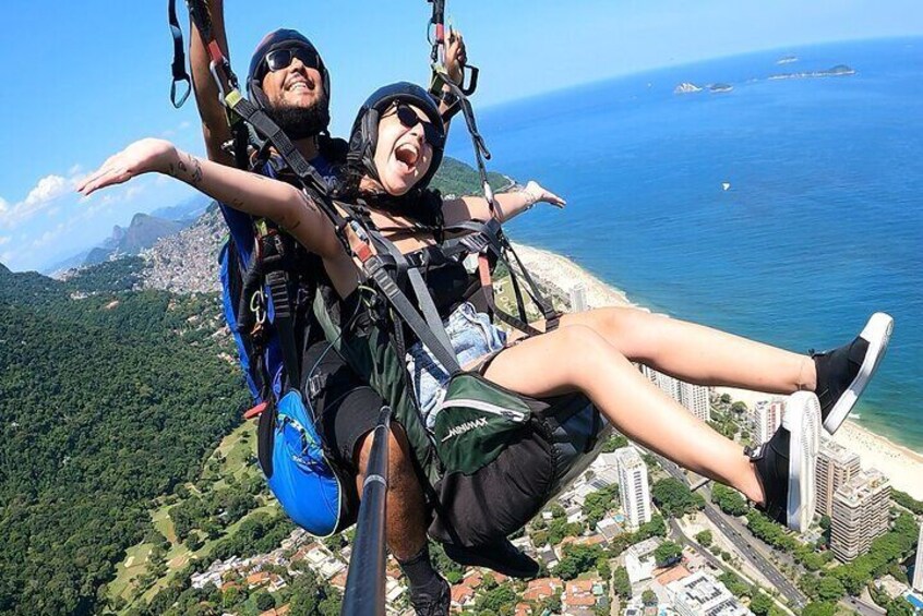 Tandem paragliding flights in Rio de Janeiro 