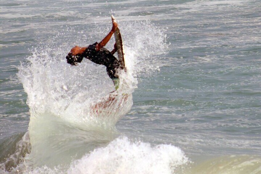 Zicatela beach surfer