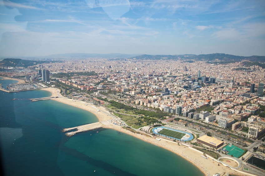 Barcelona from Sea & Air: Sailing and Helicopter Flight Premium Tour