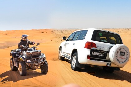 Dubai Wüstensafari Dünenbashing, 60 min ATV Quad, Kamelritt, BBQ