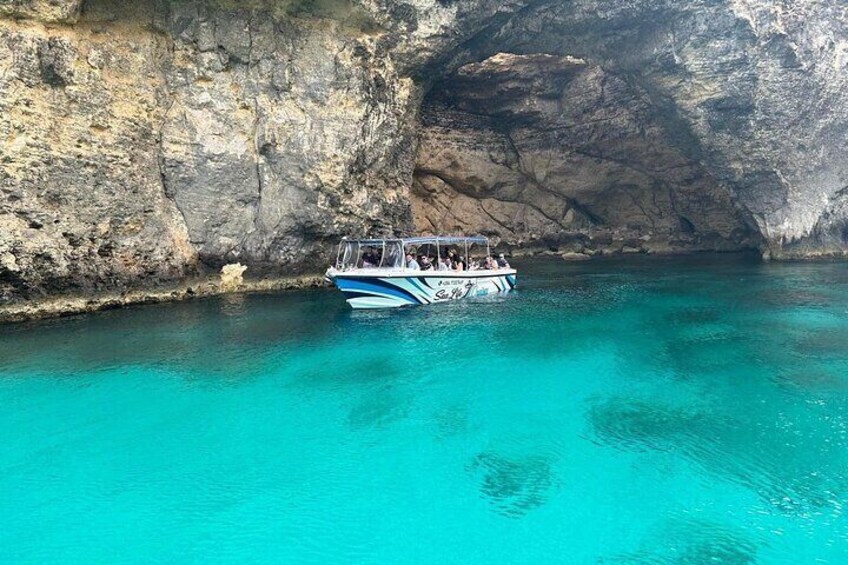 Half Day, Comino Island, Blue, Crystal Lagoons with Sea Caves