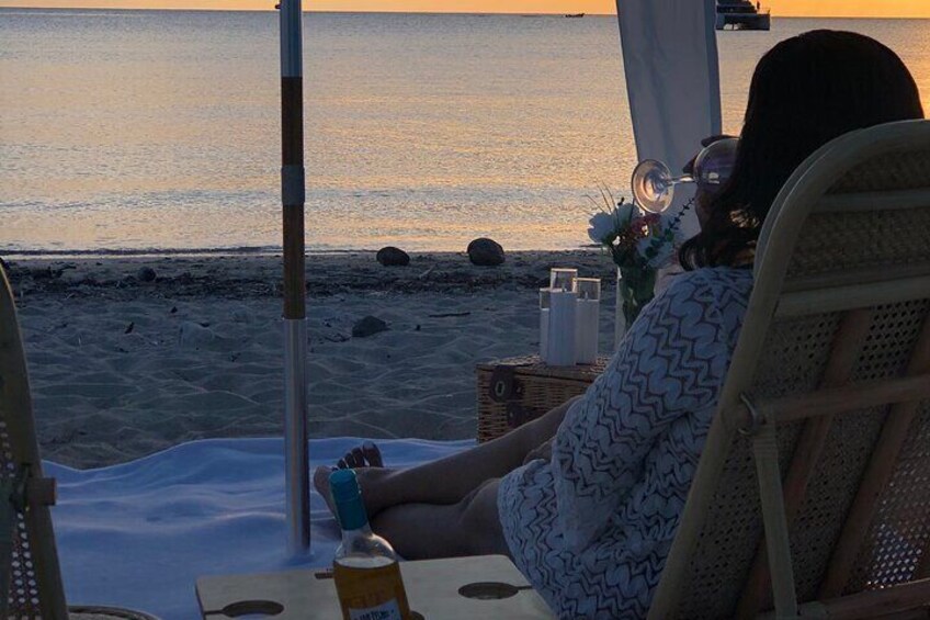 Saint Lucia Private Cabana Sunset Soirée Beach Picnic