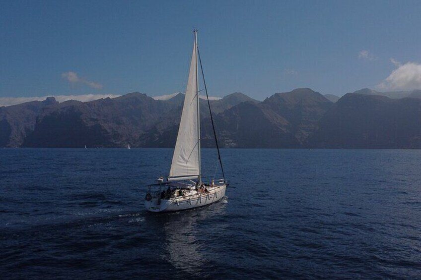 Sailing towards Los Gigantes