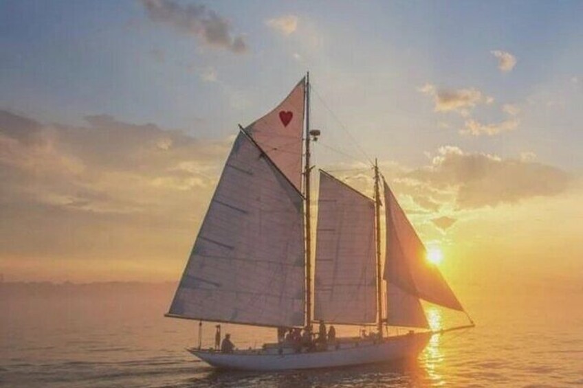 Sunset Windjammer Cruise Along the Coast of Portland Maine