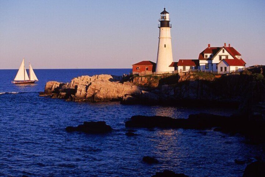 Sunset Windjammer Cruise Along the Coast of Portland Maine