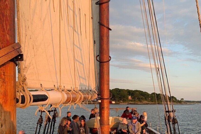 Sunset Windjammer Cruise Along the Coast of Portland Maine