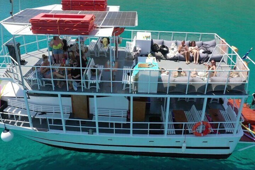 Boat Cruise in Lindos with Swim Stops and Lunch