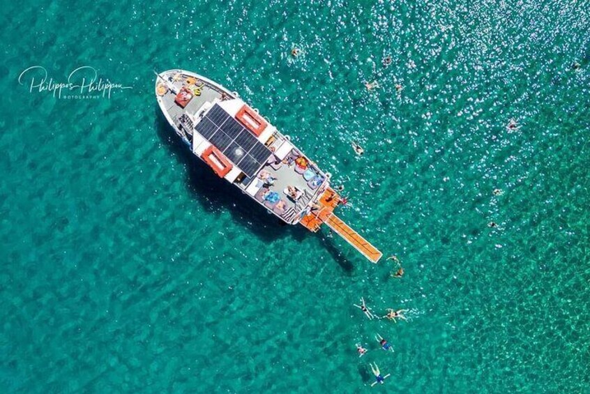 Boat Cruise in Lindos with Swim Stops & Meal Deal