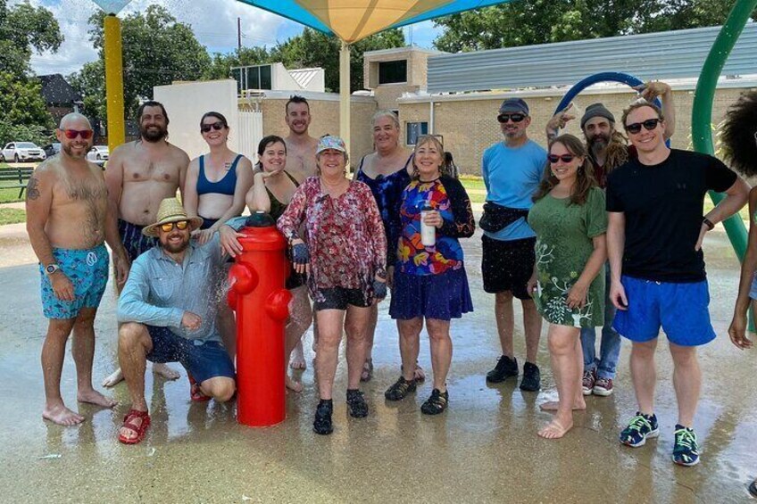 Beat the heat with Austin's local Splash pad ride.