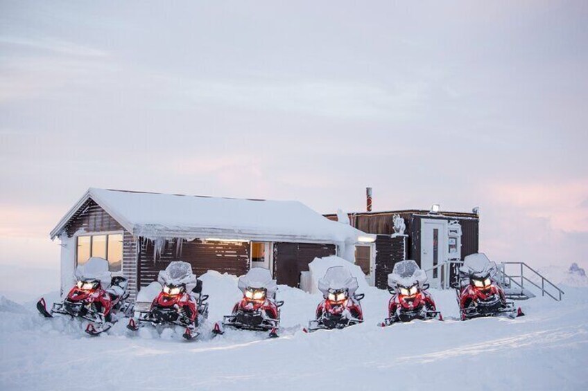 Snowmobiling & Natural Ice Cave from Geysir Area