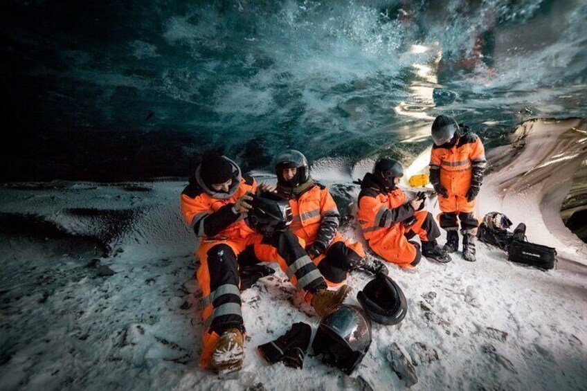 Snowmobiling & Natural Ice Cave from Geysir Area