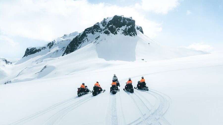 Snowmobiling & Natural Ice Cave from Geysir Area