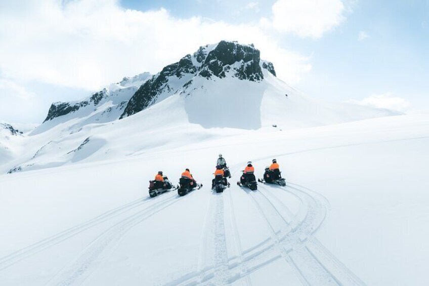 Snowmobiling & Natural Ice Cave from Geysir Area