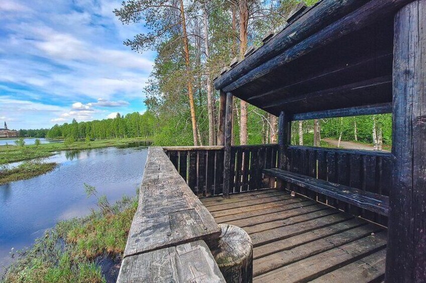 Bike Ride in Parks and Riversides of Rovaniemi 