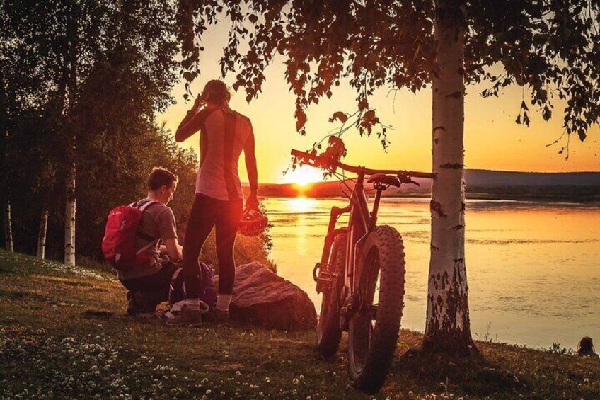 Bike Ride in Parks and Riversides of Rovaniemi 