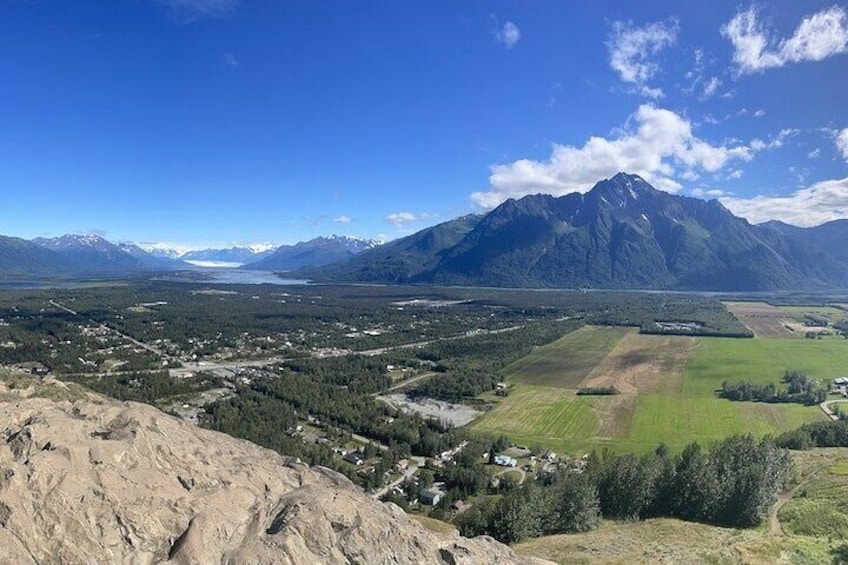 Views of Pioneer Peak and the Knik River Valley.