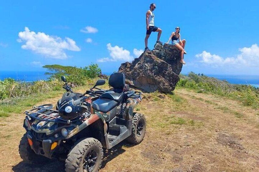 BORA BORA ATV TOUR, BORA BORA QUAD ADVENTURE, SNORKELING TOUR, SWIMMING, EAGLES, SHARKS, CORAL GARDEN, OCEAN, FISH, BLUE LAGOON, LUNCH, VIEWPOINT, EXCLUSIVE SPOTS, BORA BORA ADVENTURES