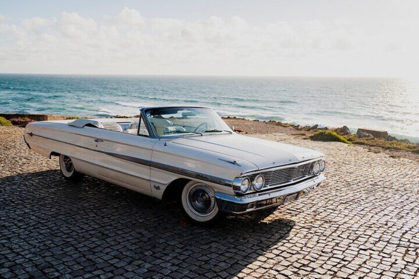 From Lisbon: Romantic Sunset on a Classic American Convertible