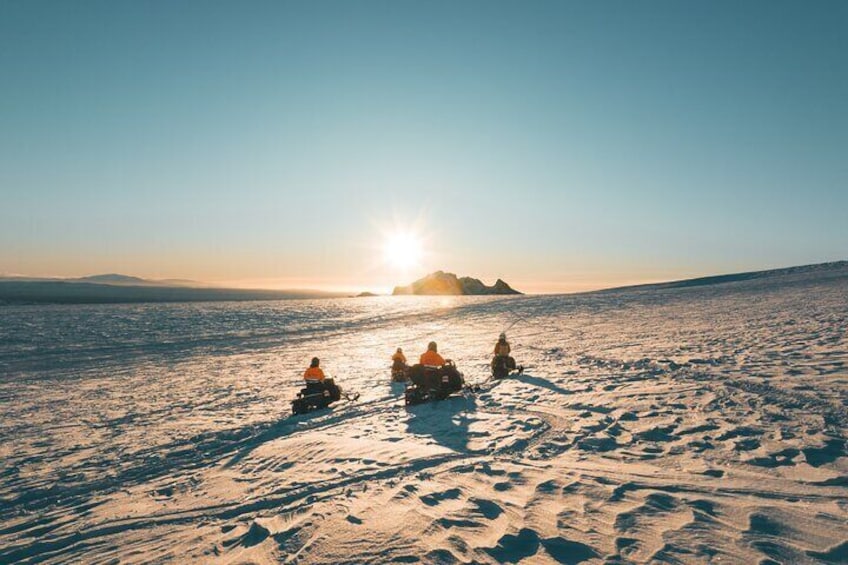 Sunset on the glacier