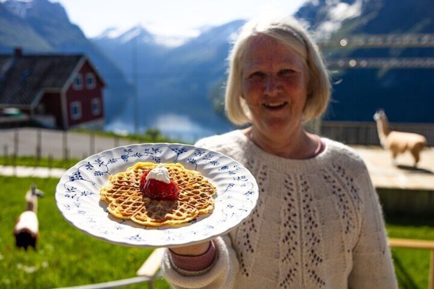 Ljøen Farm Tour in Hellesylt Norway