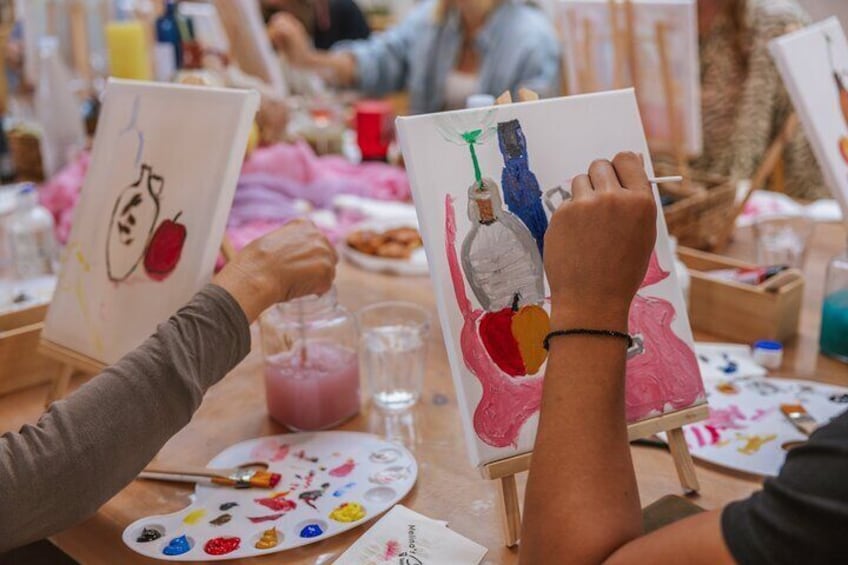 Painting Workshop with Wine and Greek Appetizers 