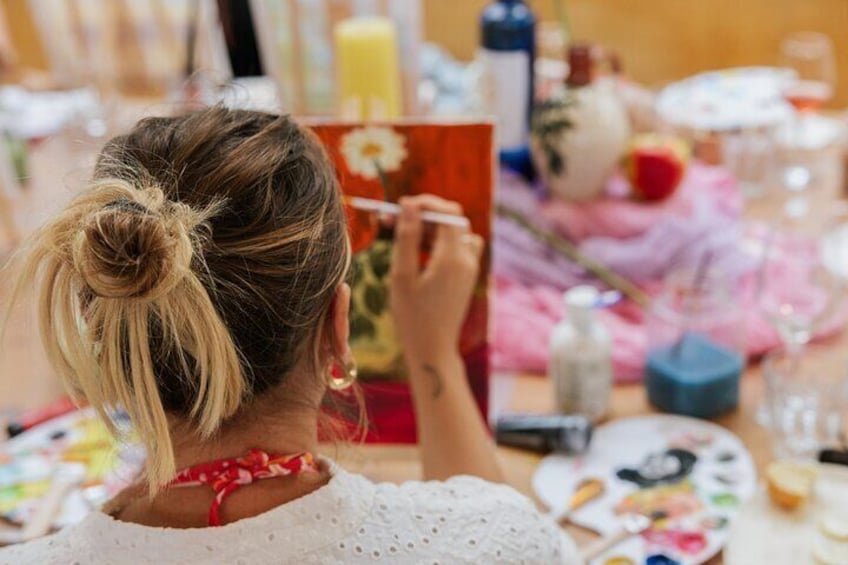 Painting Workshop with Wine and Greek Appetizers
