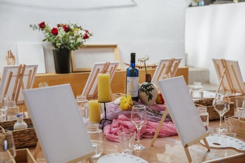 Painting Workshop with Wine and Greek Appetizers