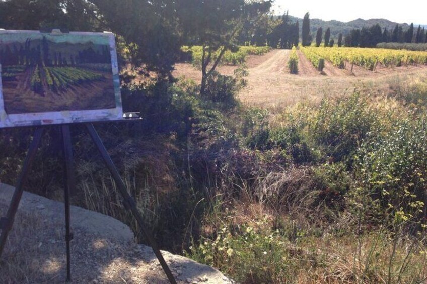 Provencal outdoor artistic workshop.