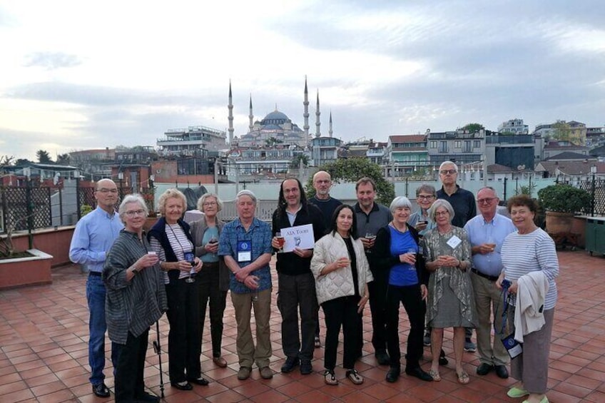 In the beginning of a tour with the Archaeology Institute of America in Istanbul