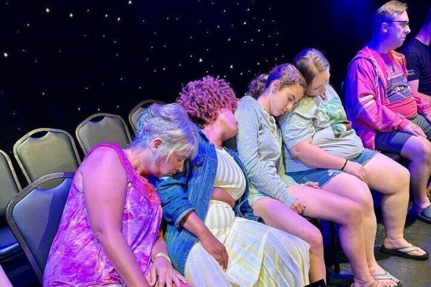 volunteers get a special hilarious nap during the show