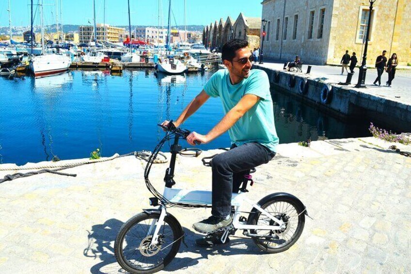 Chania E Bike Historical Tour with generous snack 