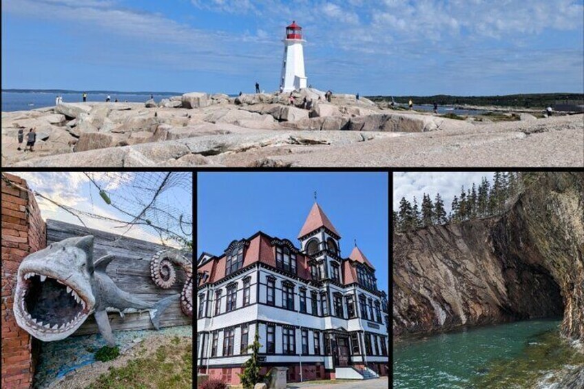 South Shore Adventure Tour from Halifax: Peggy's Cove, BernArt Maze, Lunenburg & The Ovens Natural Park Sea Caves