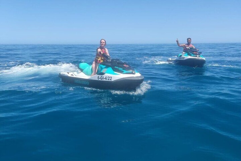 Couple on jetski Fuengirola