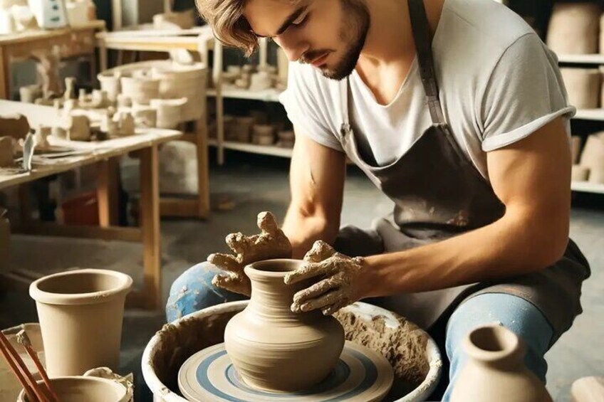 Molding creativity: The magic of pottery making.