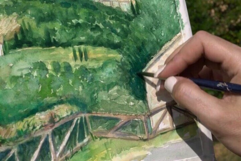 Private Watercolor Painting Experience in Montepulciano