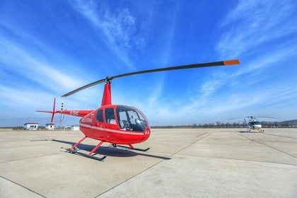Aerial View of the Great Wall by Helicopter