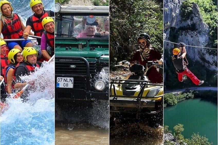 Antalya Super Combo W Rafting Jeep Safari Quad Biking and Zipline