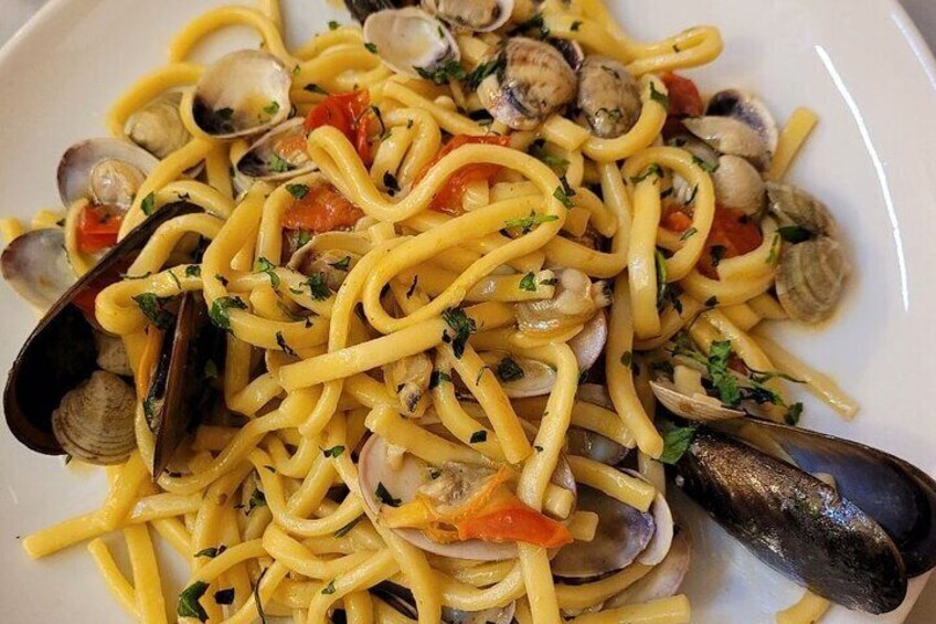 Scialatielli pasta with sea food