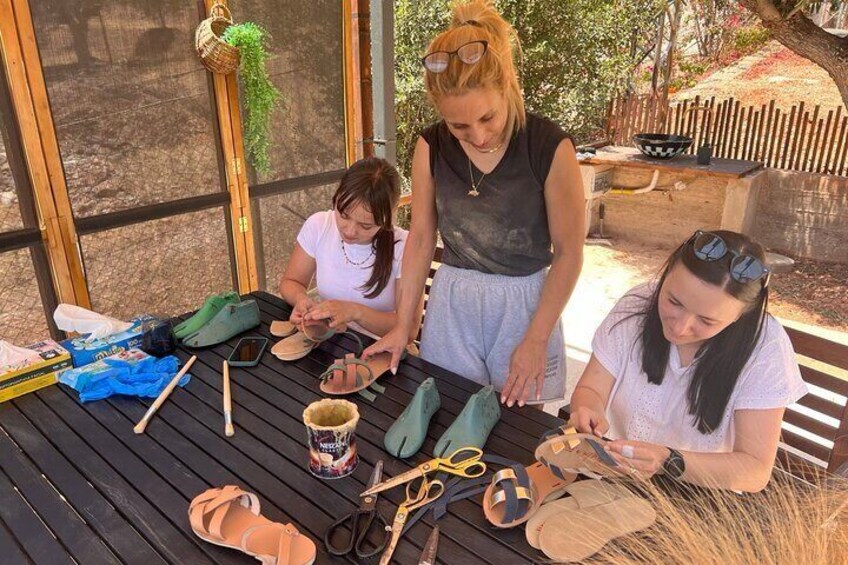 Greek Leather Sandals Private Handmade Workshop in Athens