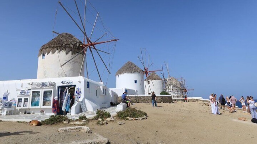 4Hours Mykonos Adventure Walk in Town & Minivan Countryside Tour