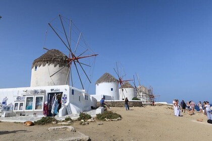 4Hours Mykonos Adventure Walk in Town & Minivan Countryside Tour