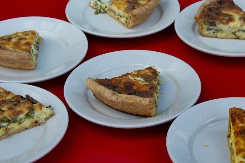 Handmade, small batch quiche from local bakery