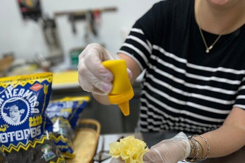 Delicious cheese flowers