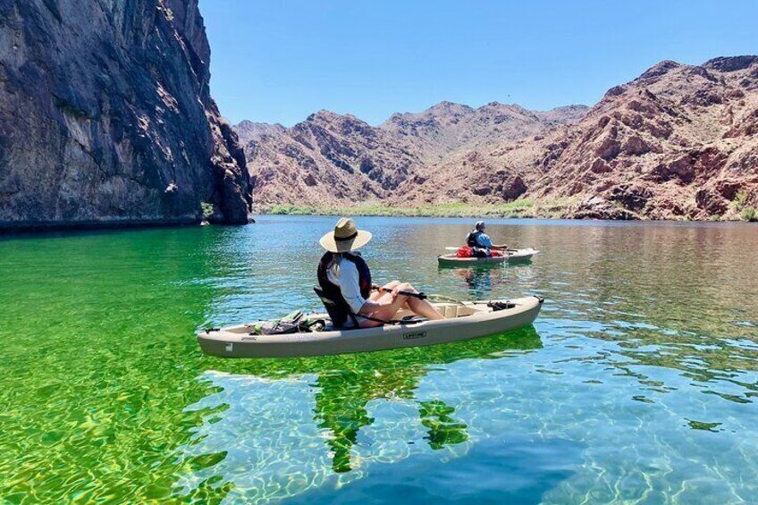 Kayaker on Emerald Cave Kayak Tour