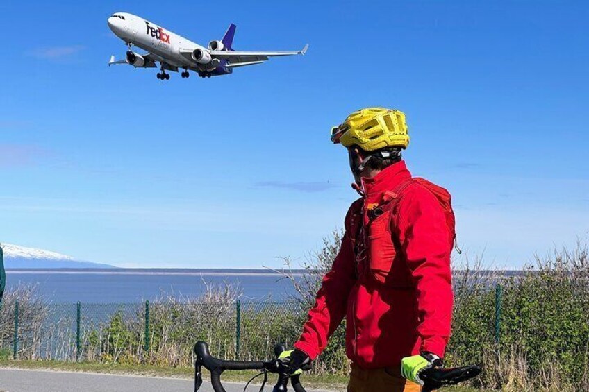 Watch planes at the airport